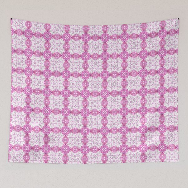 Item preview, Pink Kitty Crystal Plaid Repeat 5748 designed and sold by Art in My Loft.