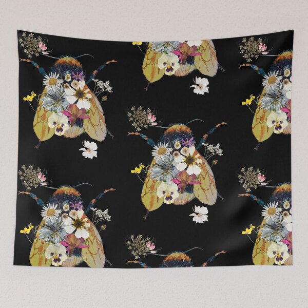 Item preview, Colorful Bumblebee & Wildflowers Illustration Design designed and sold by EarthArtDesigns.
