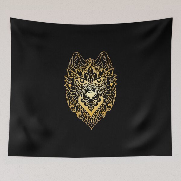 Item preview, Tribal ethnic wolf designed and sold by amekamura.