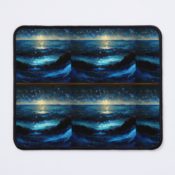 Item preview, Ocean and the Stars AI generated Oil Painting designed and sold by GrandBlueDesign.