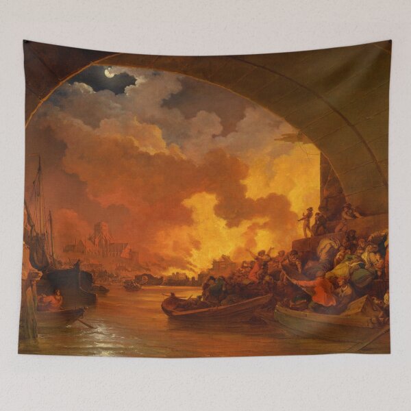 Item preview, The Great Fire of London by Philip James de Loutherbourg (1797) designed and sold by allhistory.