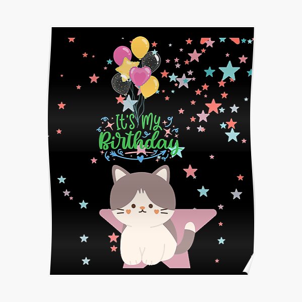 "Hello Kitty It's My Birthday" Poster for Sale by Poucepouce Redbubble