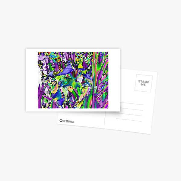 Lavender Iris Abstract Postcard