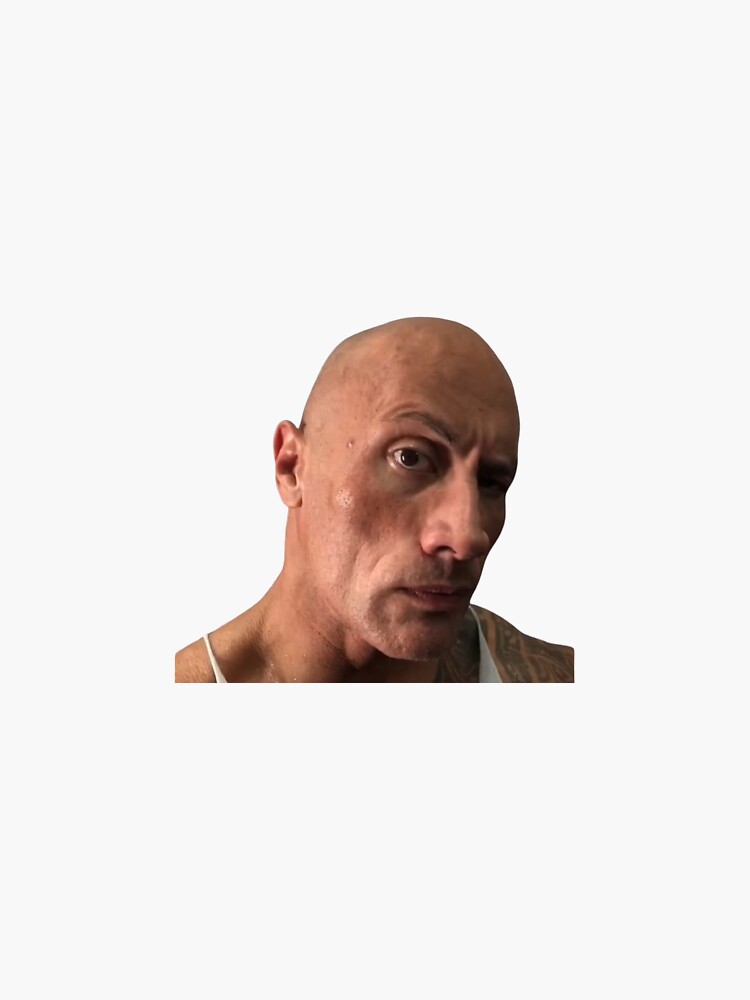 The Rock Eyebrow Meme Sticker Sticker for Sale by stickermemeshop