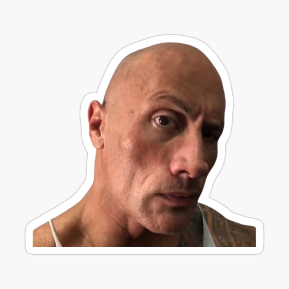 The Rock Eyebrow Meme Sticker Sticker for Sale by stickermemeshop