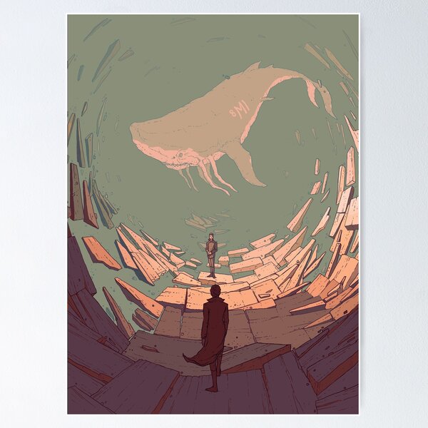 Vista previa del artículo con la obra «DH: Ballena tarde en la noche», diseñado y vendido por coupleofkooks.