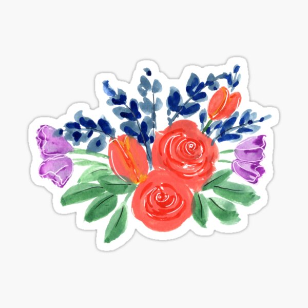 Vista previa del artículo con la obra «Flores sueltas», diseñado y vendido por RatnaArts.