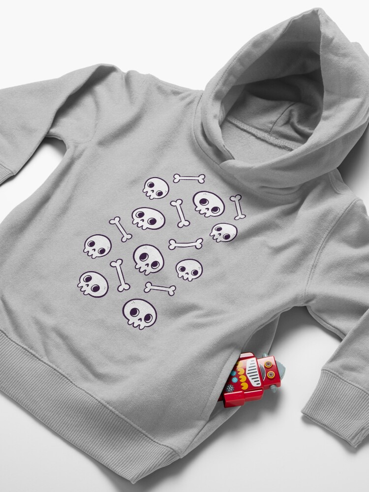 Alternate view of Cute Skulls Toddler Pullover Hoodie
