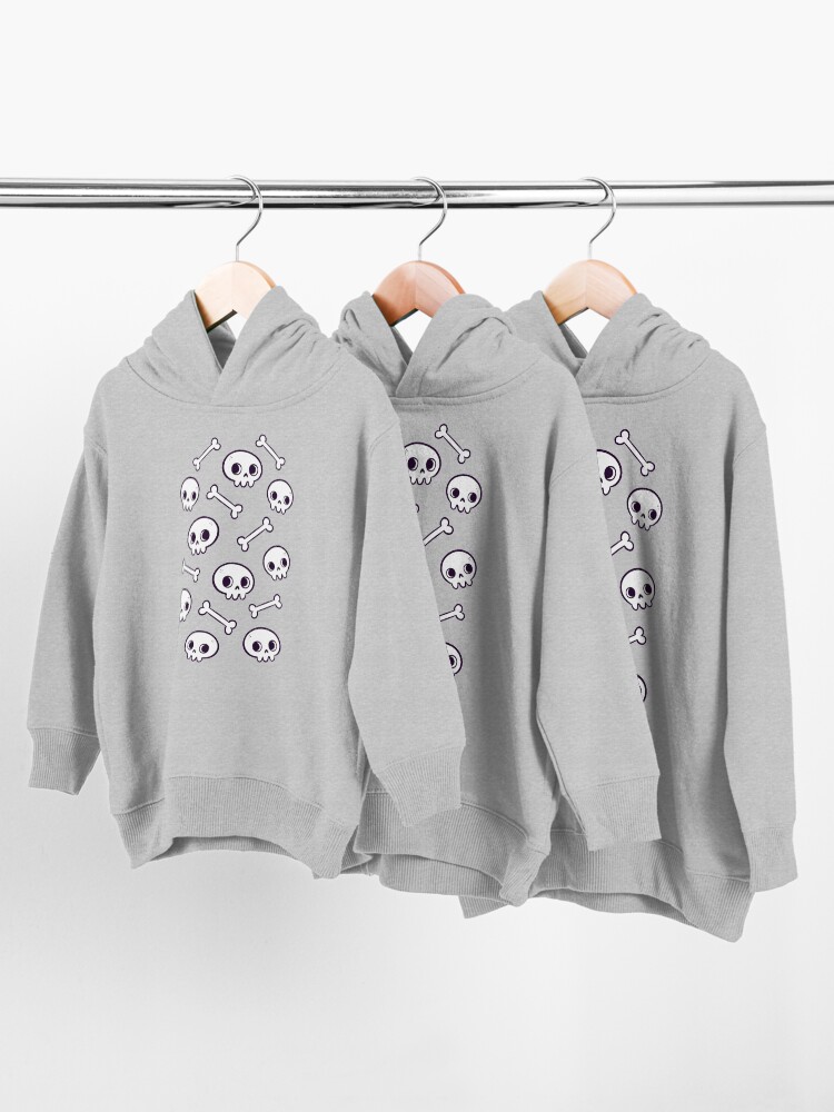 Alternate view of Cute Skulls Toddler Pullover Hoodie