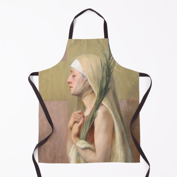Item preview, Saint Thecla with palm leaves Christian Religious art designed and sold by Glimmersmith.