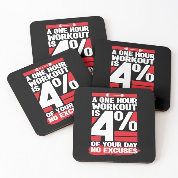 Item preview, A One Hour Workout Is 4% of Your Day No Excuses Holiday Motivational Workout Quotes designed and sold by SimpleAndGreat.