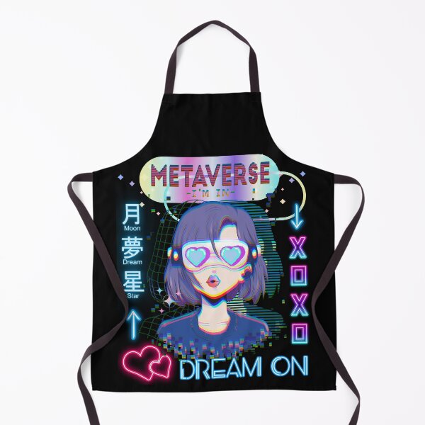 Item preview, Retro Psychedelic Neon Anime Girl Gamer Japanese Glitchy Vaporwave Metaverse Trippy 80s 90s Y2K Aesthetic Art designed and sold by Cymphonyskar.