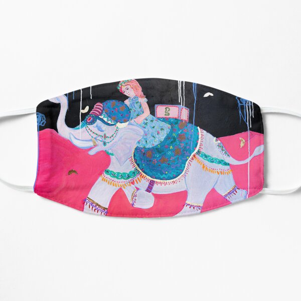 elephant at the circus Flat Mask