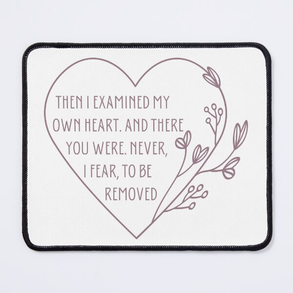 Item preview, Jane Austen Quote From Emma - Then I examined my own heart. And there you were. Never, I fear, to be removed. designed and sold by violet-hope.