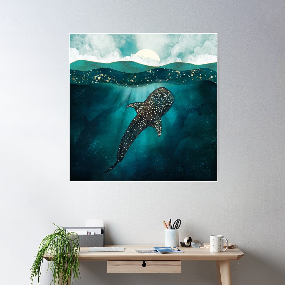 Metallic Whale Shark Poster hotsell Painting canvas 20*30inch