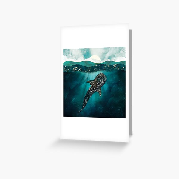 Metallic Whale Shark Greeting Card