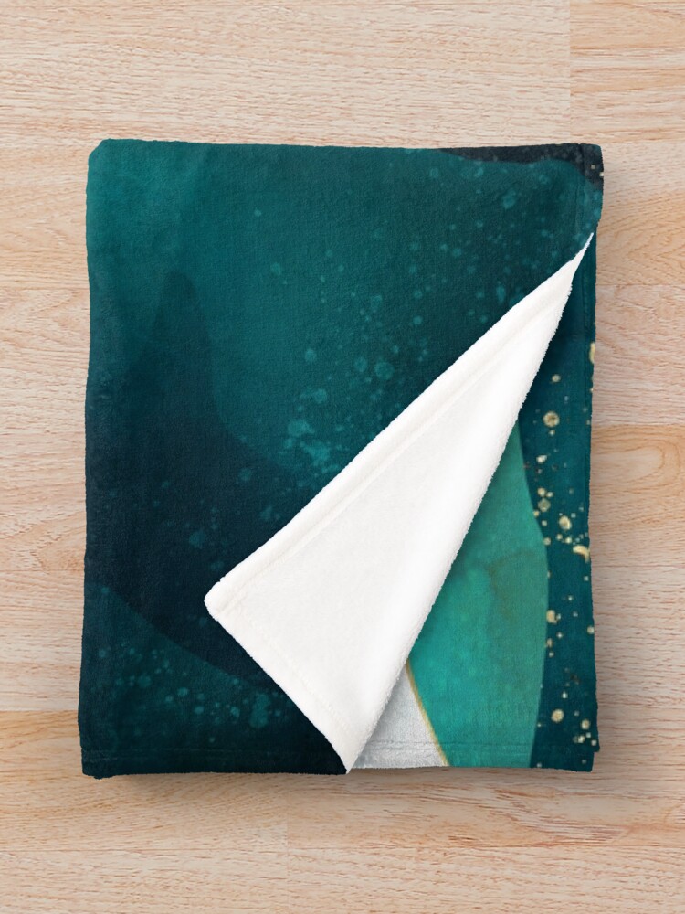Thumbnail 3 of 6, Throw Blanket, Metallic Whale Shark designed and sold by spacefrogdesign.