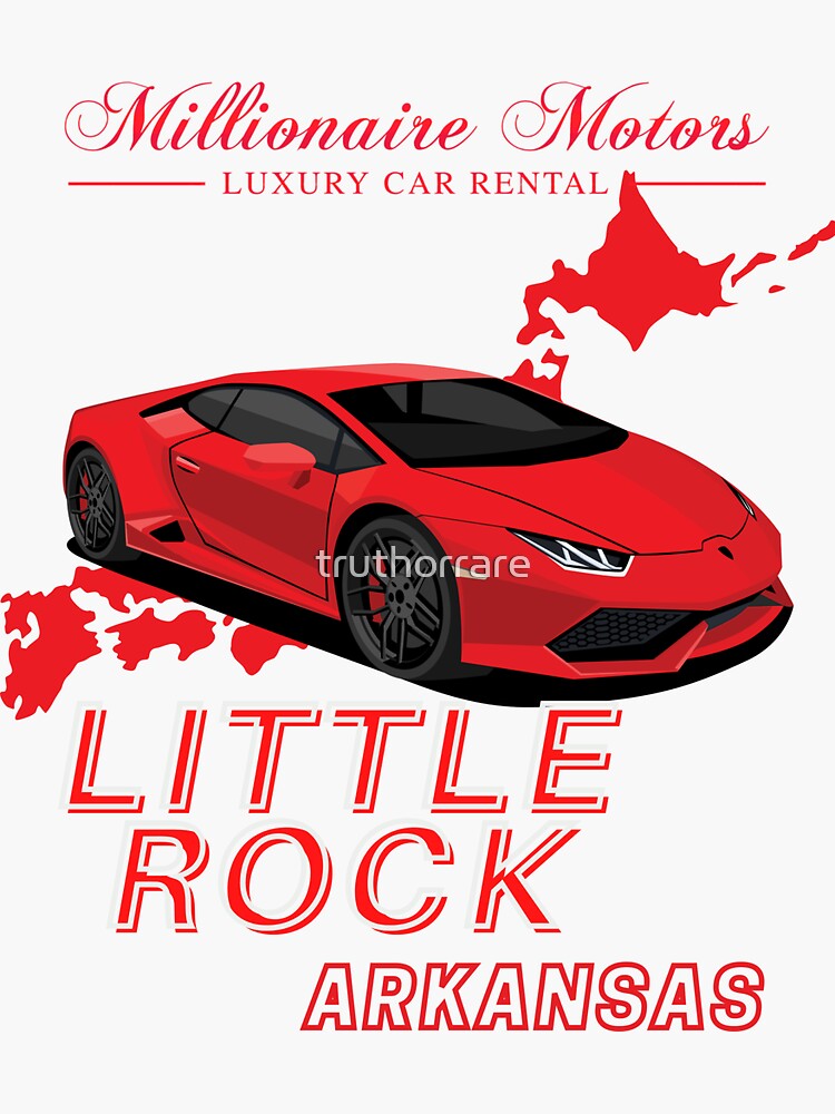 "Millionaire Motors Little Rock Arkansas Exotic Car" Sticker for Sale by truthorrare Redbubble