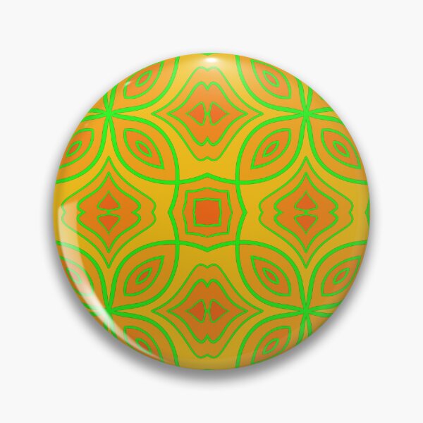 Item preview, Unique hand drawn geometric repeating pattern, yellows with neon green lines.  - WelshDesigns designed and sold by welshdesigns.