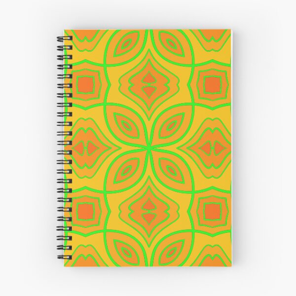 Item preview, Unique hand drawn geometric repeating pattern, yellows with neon green lines. - WelshDesigns designed and sold by welshdesigns.
