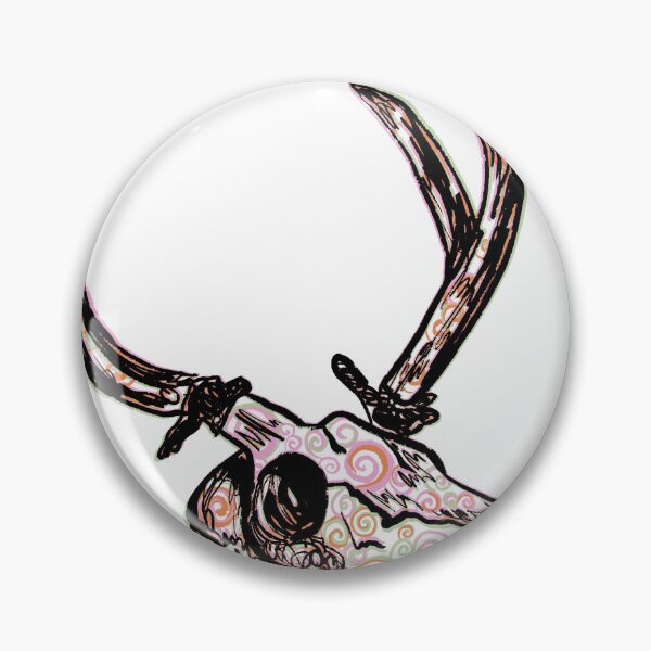 Item preview, Spiral Deer Skull Sticker designed and sold by mviedraws.