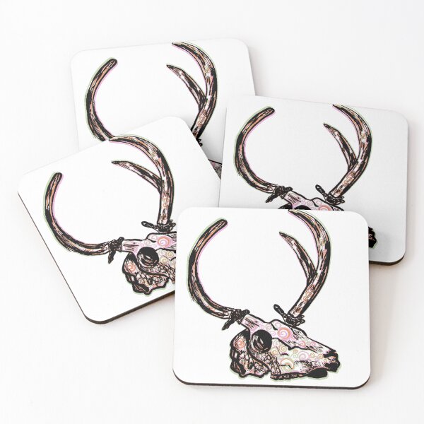 Item preview, Spiral Deer Skull Sticker designed and sold by mviedraws.