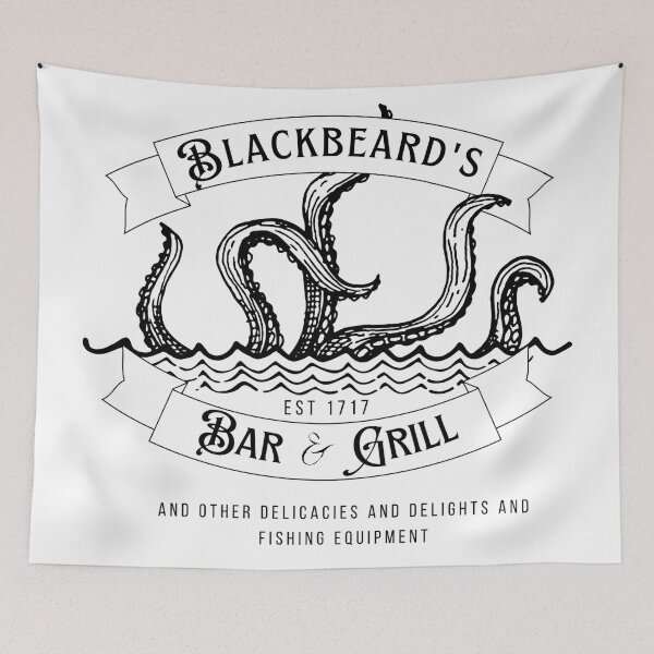 Item preview, Blackbeard's Bar and Grill **BLACK COLOURWAY** designed and sold by nicwhitty.