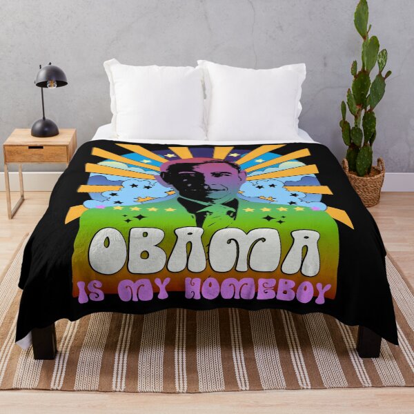 Item preview, Retro Groovy Barack Obama is my Homeboy Psychedelic Trippy Hippie Vibes 60s 70s Aesthetic Art designed and sold by Cymphonyskar.