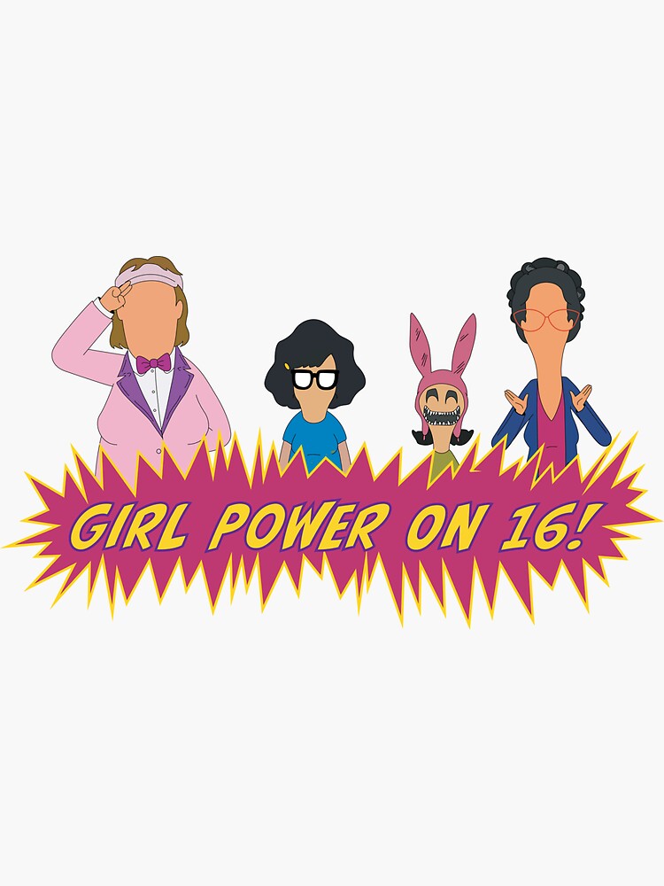 "Girl Power on 16" Sticker for Sale by csanchez024 Redbubble