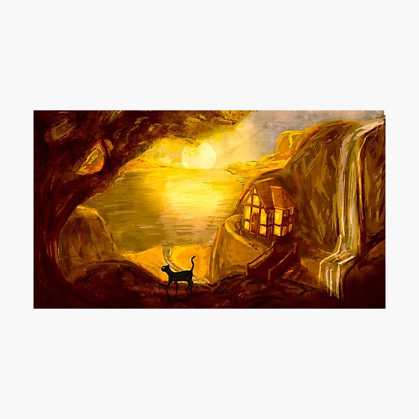 Item preview, Cat Sunset Environment designed and sold by mviedraws.