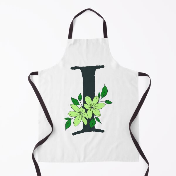 Item preview, Green floral I monogram designed and sold by Coffee Lifestyle.