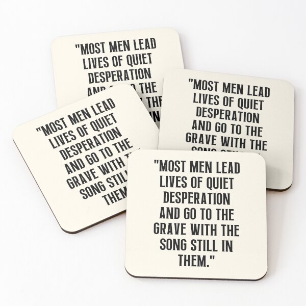 Item preview, Most men lead lives of quiet desperation designed and sold by QuotesAreFun.
