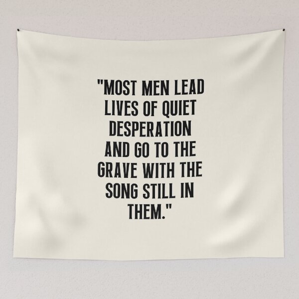Item preview, Most men lead lives of quiet desperation designed and sold by QuotesAreFun.