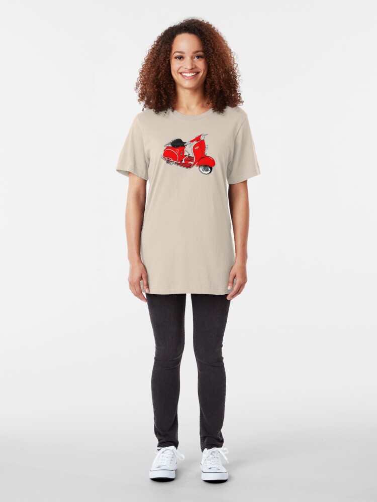 Alternate view of Scooter T-shirts Art: 1961 Allstate Scooter Design Slim Fit T-Shirt