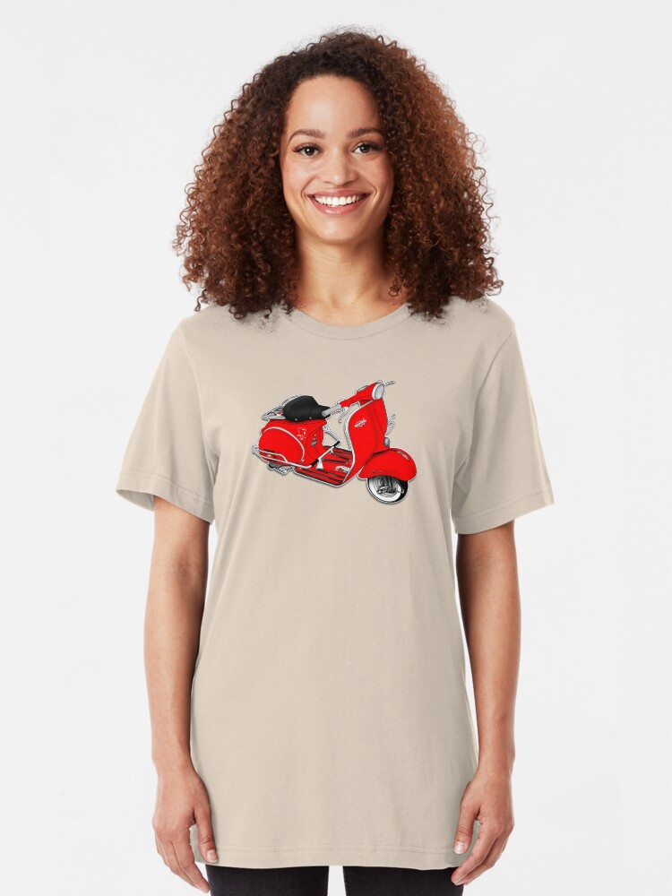 Alternate view of Scooter T-shirts Art: 1961 Allstate Scooter Design Slim Fit T-Shirt