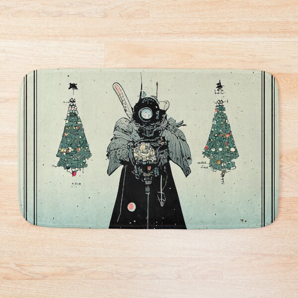 Item preview, Cyberpunk Dystopian Christmas Greeting designed and sold by JinxedMonster.