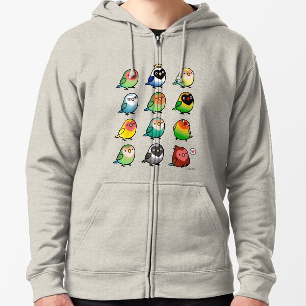 Chubby Lovebirds Zipped Hoodie