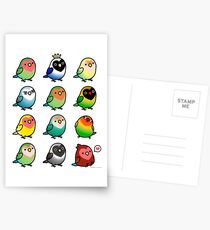 Chubby Lovebirds Postcards