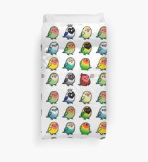 Chubby Lovebirds Duvet Cover