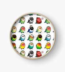 Chubby Lovebirds Clock