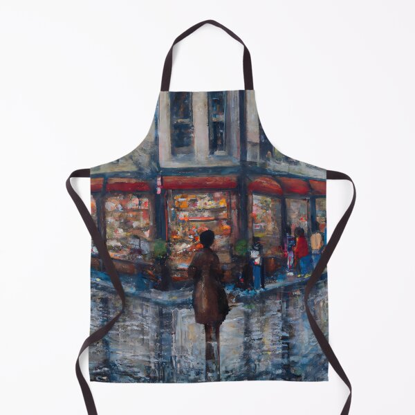Item preview, Woman Entering Bookshop Oil Painting designed and sold by priddypaintings.