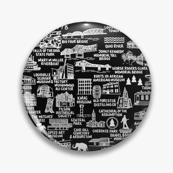 Item preview, Louisville KY Map  designed and sold by fiberandgloss.