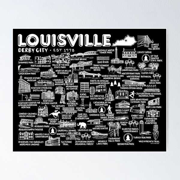 Louisville Kentucky, retro poster, kentucky, vintage city poster, kentucky  print, louisville poster, louisville ky poster - AliExpress