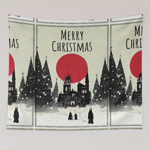 Item preview, Goth Christmas Tree Landscape Greetings designed and sold by JinxedMonster.