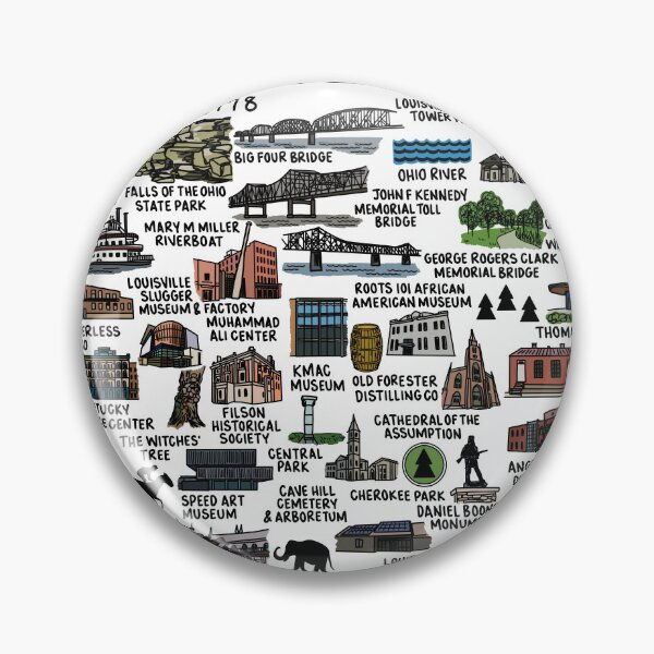 Item preview, Louisville Kentucky Map Art designed and sold by fiberandgloss.