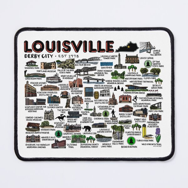Item preview, Louisville Kentucky Map Art designed and sold by fiberandgloss.