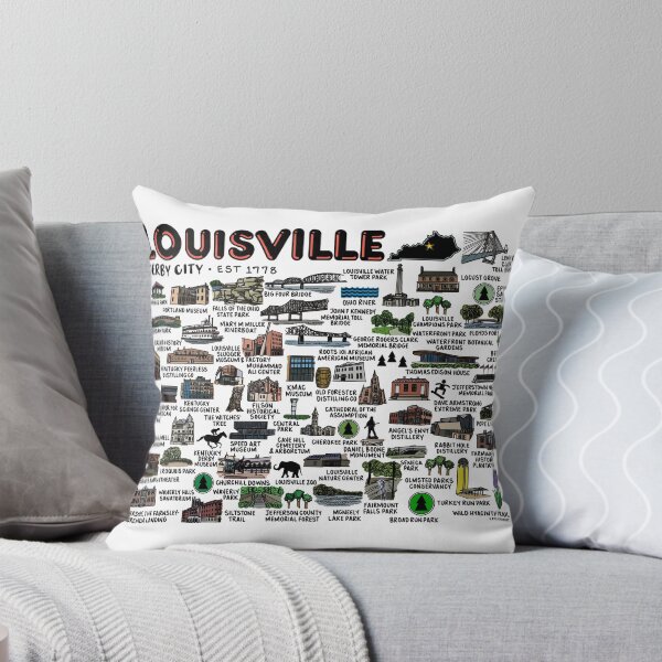 Item preview, Louisville Kentucky Map Art designed and sold by fiberandgloss.