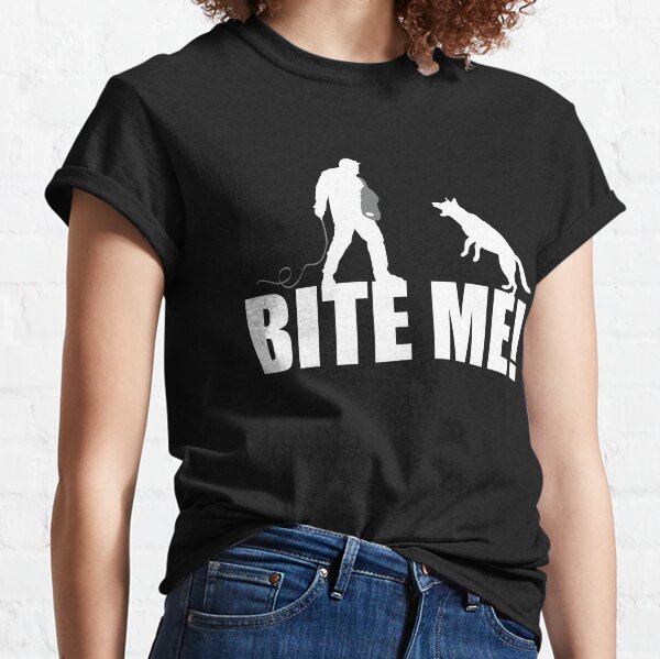 7 ate 9 Apparel Women's Funny Bite Me Fishing T-Shirt Grey 