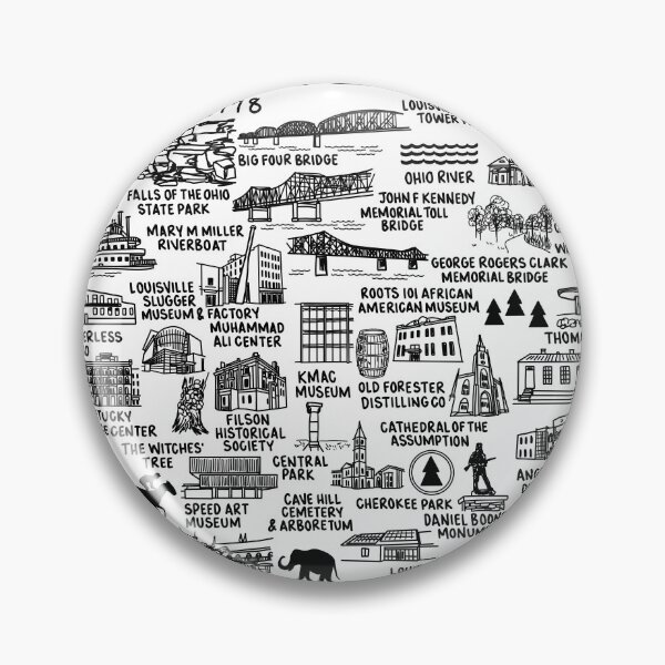 Item preview, Louisville Kentucky Map Art designed and sold by fiberandgloss.