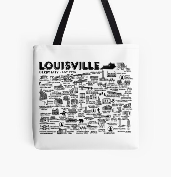 Louisville Themed Watercolor Tote Bag